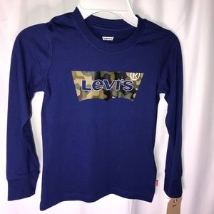 Levi’s royal blue Long sleeveT-shirt with camo